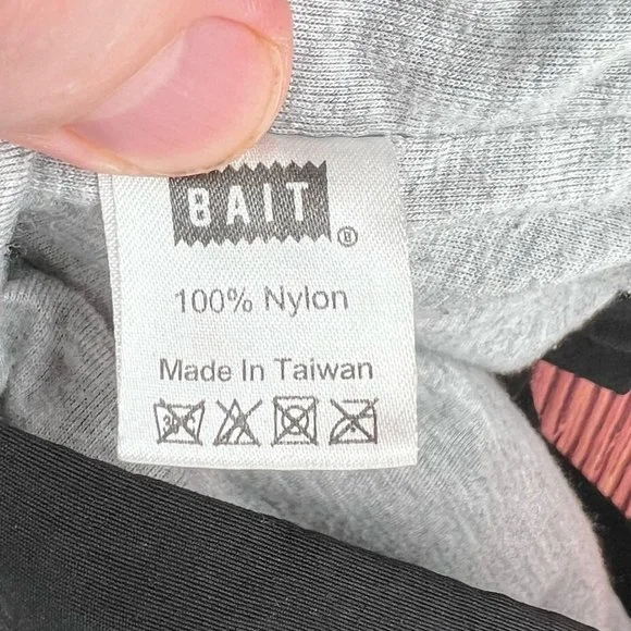BAIT Superior Quality Goods Rain Jacket Men's Size Small Black Hooded Streetwear